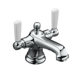 Kohler Bancroft® K-10579-4P-CP Single Hole 2-Handle Lever Monoblock Bathroom Faucet, 1.5 gpm, Polished Chrome