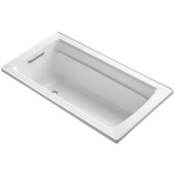 Kohler K-1123 Archer™ Acrylic Rectangular Soaking Tub, 60 inch x 32 inch x 19 inch, White