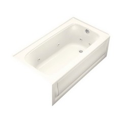 Kohler Bancroft® K-1151-RA-47 8-Jetted Acrylic Rectangular Whirlpool, 32 inch x 60 inch, Almond