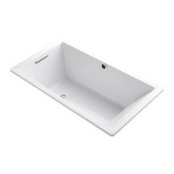Kohler Underscore™ K-1173-G-0 122-Jetted Acrylic Rectangular Air Tub, 36 inch x 66 inch, White