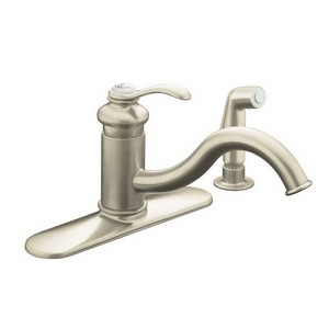 Kohler Fairfax® K-12172-BN 1-Handle Kitchen Faucet, 2.2 gpm, Vibrant Brushed Nickel