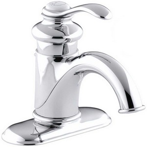 Kohler Fairfax® K-12181-CP Single Hole 1-Handle Lever Monoblock Bathroom Faucet, 1.5 gpm, Polished Chrome