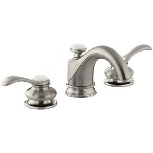 Kohler Fairfax® K-12265-4-BN 2-Handle 8 to 16 inch Widespread Lavatory Faucet, 1.5 gpm, Vibrant Brushed Nickel