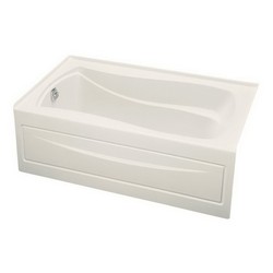 Kohler K-1242-LA Mariposa® Left Drain Placement Acrylic Soaking Tub, 60 inch x 36 inch x 20 inch, White