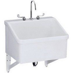 Kohler Hollister™ K-12794-0 Vitreous China 3-Hole Utility Sink, 28 inch x 22 inch, White
