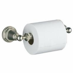 Kohler® Pinstripe® 13114 Brass Toilet Tissue Holder, 9-5/8 inch x 3-7/16 inch x 2-1/4 inch, Vibrant Polished Nickel