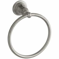 Kohler® Kelston® 13507 Brass Towel Ring, 7-3/16 inch x 3-15/16 inch x 8-1/8 inch, Vibrant Brushed Nickel