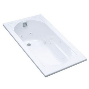 Kohler Devonshire® K-1357-0 8-Jetted Acrylic Rectangular Whirlpool, 32 inch x 60 inch, White