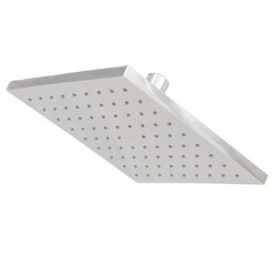 Kohler® Brass Contemporary Square Rainhead with Katalyst air-induction spray, 8 inch, 1/2-14 NPT, 2.5 gpm, Polished Chrome