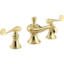 Kohler Revival® K-16102-4-PB 2-Handle 8 to 16 inch Widespread Lavatory Faucet, 1.5 gpm, Vibrant Polished Brass