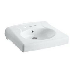 Kohler Brenham™ K-1997 Wall-Mount Vitreous China Bathroom SinK, 21-15/16 inch x 19-3/4 inch, White
