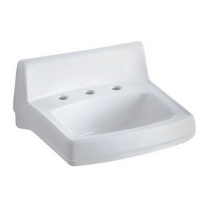 Kohler Greenwich™ K-2030-0 3-Hole Vitreous China Wall Mount Lavatory Sink, 20-3/4 inch x 18-1/4 inch, White