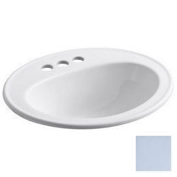 Kohler Pennington® K-21-4-6 1-Basin Vitreous China Self-Rimming Countertop Lavatory, 20-1/4 inch x 17-1/2 inch, Skylight