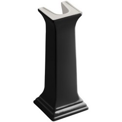Kohler Memoirs® K-2267 Fireclay Square Bathroom Sink Pedestal, 27-3/8 inch H, Black