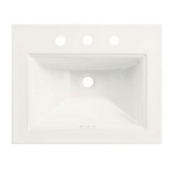 Kohler Memoirs® K-2337-8 1-Basin Vitreous China Self-Rimming Countertop Lavatory, 22-3/4 inch x 18 inch, Biscuit