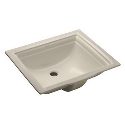 Kohler Memoirs® K-2339 1-Basin Vitreous China Undermount Lavatory Sink, 20-11/16 inch x 17.313 inch, Biscuit