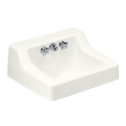 Kohler Hampton™ K-2705-0 Cast Iron Wall Mount Lavatory Sink, 19 inch x 17 inch, White