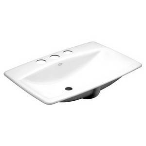 Kohler Man's Lav™ K-2885-8U 1-Basin Cast Iron Undermount Lavatory Sink, 28 inch x 19 inch, White