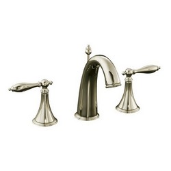 Kohler Finial® K-310-4M-SN 2-Handle 8 to 16 inch Widespread Lavatory Faucet, 1.5 gpm, Vibrant Polished Nickel