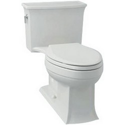 Kohler® Archer® K-3639-96Vitreous China Elongated Toilet Bowl, 1.28 gpf, White