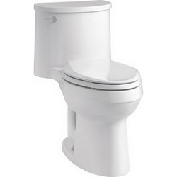 Kohler Adair™ K-3946 AquaPiston® Flush System Left Trip Lever Vitreous China One-Piece Toilet, 1.28 gpf, Biscuit