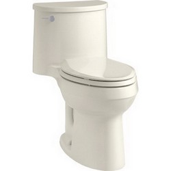 Kohler Adair&trade; K-3946 AquaPiston&reg; Flush System Left Trip Lever Vitreous China One-Piece Toilet, 1.28 gpf, White