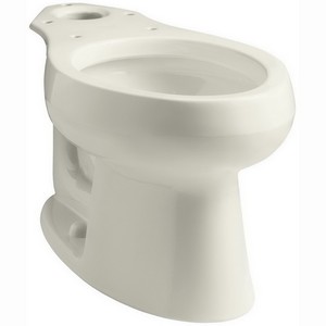 Kohler K-4198 Wellworth® 12 inch Rough-In Vitreous China Elongated Front Toilet Bowl, Biscuit