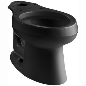 Kohler K-4198 Wellworth® 12 inch Rough-In Vitreous China Elongated Front Toilet Bowl, Black