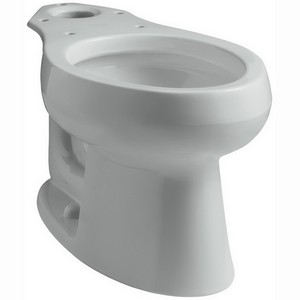 Kohler K-4198 Wellworth® 12 inch Rough-In Vitreous China Elongated Front Toilet Bowl, Ice Grey