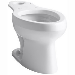Kohler K-4303 Wellworth® 12 inch Rough-In Vitreous China Elongated Front Toilet Bowl with Pressure Lite® Flushing Technology, White
