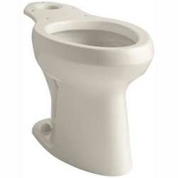 Kohler K-4304 Highline® 12 inch Rough-In ADA Vitreous China Elongated Front Toilet Bowl with Pressure Lite® Flushing Technology, Almond