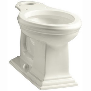 Kohler K-4380 Memoirs® 12 inch Rough-In ADA Vitreous China Elongated Front Toilet Bowl, Biscuit