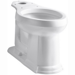 Kohler K-4397 Devonshire® Comfort Height 12 inch Rough-In ADA Vitreous China Elongated Front Toilet Bowl, White