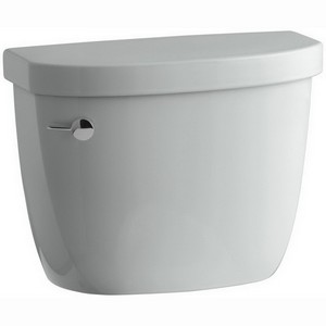 Kohler K-4418 Cimarron® AquaPiston® Flush System Left Trip Lever Vitreous China Toilet Tank, 1.6 gpf, Ice Grey