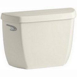 Kohler K-4436 Wellworth® Class Five® Flush System Left Trip Lever Vitreous China Toilet Tank, 1.28 gpf, Almond