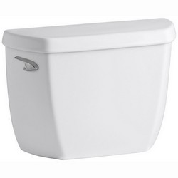 Kohler K-4436 Wellworth® Class Five® Flush System Left Trip Lever Vitreous China Toilet Tank, 1.28 gpf, White