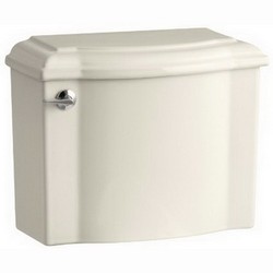 Kohler K-4438 Devonshire® Class Five® Flush System Left Trip Lever Vitreous China Toilet Tank, 1.28 gpf, Almond