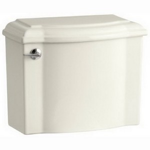 Kohler K-4438 Devonshire® Class Five® Flush System Left Trip Lever Vitreous China Toilet Tank, 1.28 gpf, Biscuit