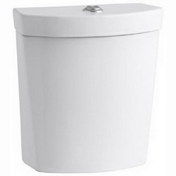 Kohler K-4441 Persuade® Dual-Flush System Top Mount Trip Lever Vitreous China Toilet Tank, 1/1.6 gpf, White
