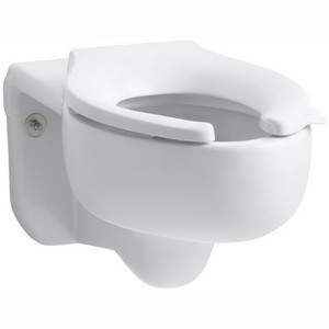 Kohler K-4450 Stratton™ ADA Vitreous China Elongated Front Toilet Bowl with Top Spud, 3.5 gpf, White