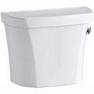 Kohler K-4467-RA Wellworth® Class Five® Flush System Right Trip Lever Vitreous China Toilet Tank, 1.28 gpf, White