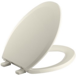 Kohler K-4652 Lustra™ Q2™ Advantage™ Solid Polypropylene Closed-Front Elongated Toilet Seat, 17-3/16 inch L x 14-3/16 inch W x 1 inch D, Almond