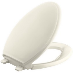 Kohler K-4684 Glenbury™ Q2™ Advantage™ Solid Polypropylene Closed-Front Elongated Toilet Seat, 18-13/16 inch L x 14-3/16 inch W x 1-1/4 inch D, Almond