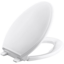 Kohler K-4684 Glenbury™ Q2™ Advantage™ Solid Polypropylene Closed-Front Elongated Toilet Seat, 18-13/16 inch L x 14-3/16 inch W x 1-1/4 inch D, White