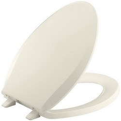 Kohler K-4688 Cachet® Q2™ Advantage™ Solid Polypropylene Closed-Front Elongated Toilet Seat, 17-13/16 inch L x 14-3/16 inch W x 1 inch D, Almond