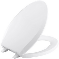 Kohler K-4688 Cachet® Q2™ Advantage™ Solid Polypropylene Closed-Front Elongated Toilet Seat, 17-13/16 inch L x 14-3/16 inch W x 1 inch D, White