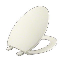 Kohler K-4774 Brevia™ Q2™ Advantage™ Solid Polypropylene Closed-Front Elongated Toilet Seat, 17-13/16 inch L x 14-3/16 inch W x 3/4 inch D, Almond