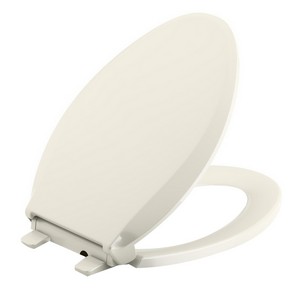 Kohler K-4888 Cachet® Nightlight Q3™ Plastic Closed-Front Elongated Toilet Seat, 18-1/16 inch L x 14-3/16 inch W, Biscuit