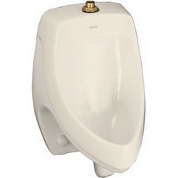 Kohler Dexter™ K-5016-ET-47 Top Spud Vitreous China Wall Mount Siphon-Jet Urinal, 13-1/2 inch x 14-1/2 inch, 1 gpf, Almond