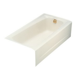 Kohler K-506 Mendota™ Right Drain Placement Cast Iron Soaking Tub, 60 inch x 32 inch x 16-1/4 inch, Biscuit
